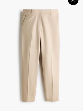 H&M Women's Cropped Tailored Pants in Beige